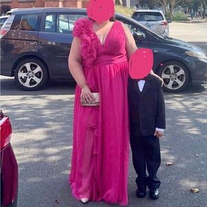 NWT Slate Blue Plus Size Formal Wedding Guest Event Gown